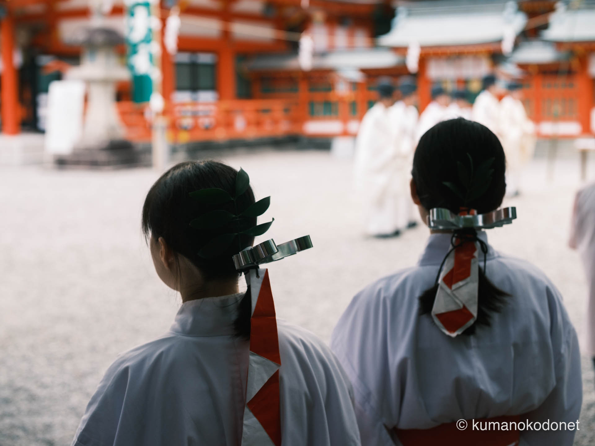 熊野速玉大社「夏越の大祓式」にて、静かに歩を進める巫女の後ろ姿。| Kumano Hayatama Taisha, Shingu, Wakayama | SONY α7 | 2025