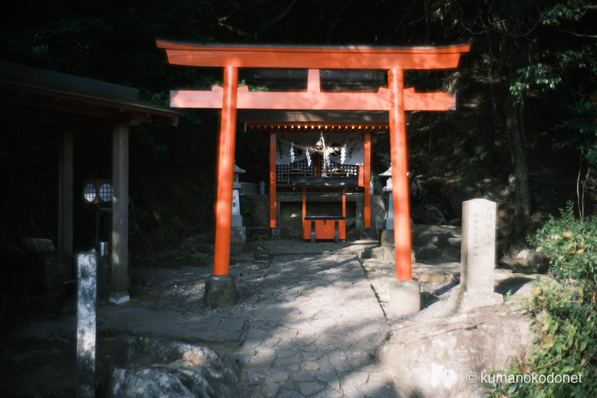 麓に鎮座する、神倉三宝大荒神。石段に挑む参拝者を静かに見守る地主神社の佇まい。新宮市にて。 | Kamikura Jinja, Shingu, Wakayama | GFX Classic Neg. | 2026